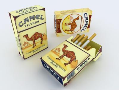 velbloudí cigarety bez filtru