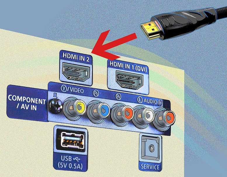 Připojte televizor k počítači přes port HDMI