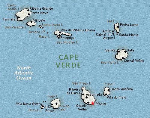 gdje su otoci Cape Verde