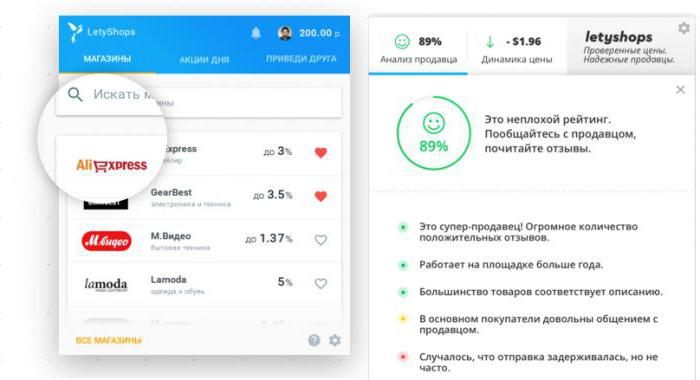 Letishops per Yandex