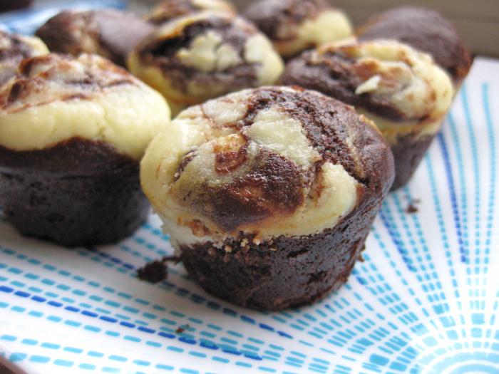 čokoládové tvarohové muffiny