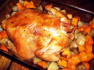 kuře v peci s bramborami