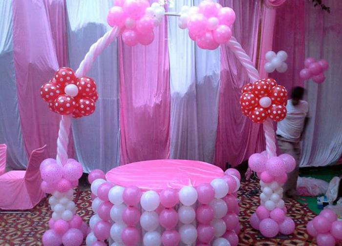 dívčí narozeninové stolní dekorace