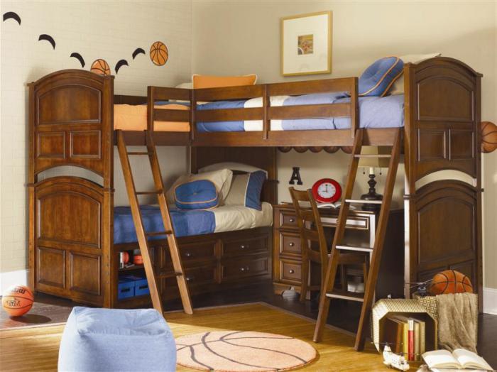 loft postel s hrací a herní plochy