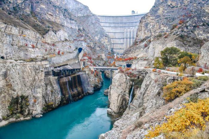 Vodní elektrárna Chirkei v Dagestánu