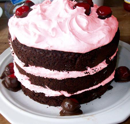 cherry čokoládový dort recept