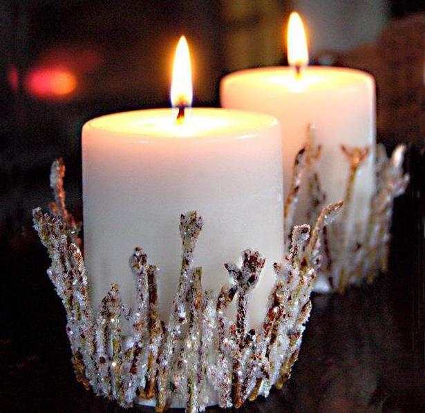 Коледна свещ декор