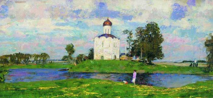 Kościół modlitewny w Gerasimowie nad rzeką Nerl