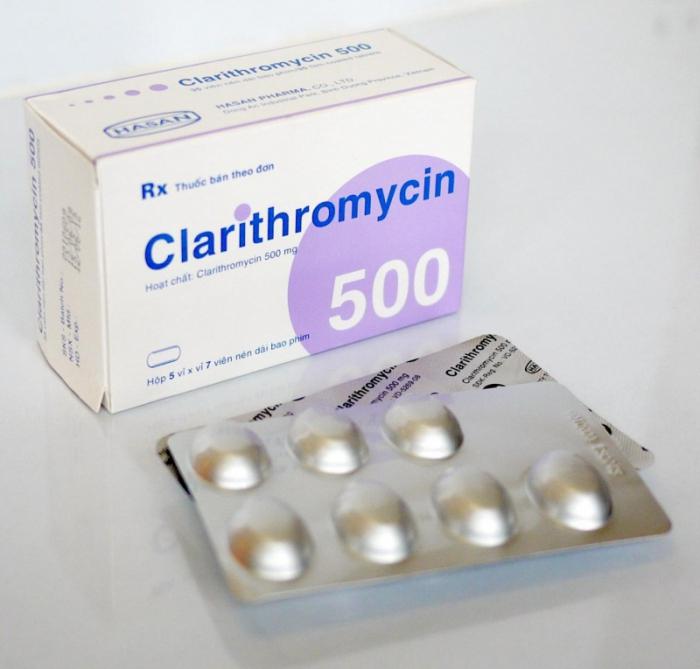 tablety klarithromycinu