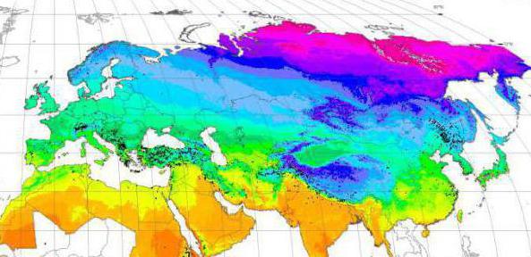 Jaké jsou klimatické zóny v Eurasii