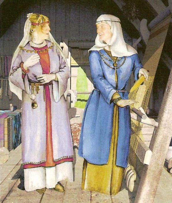 kako dekleta oblečena v srednjem veku