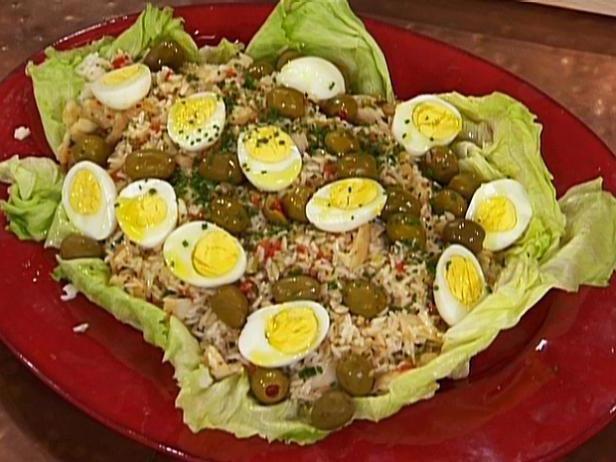 vařený treskový salát s vejcem