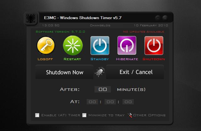 gadget timer shutdown računalnik