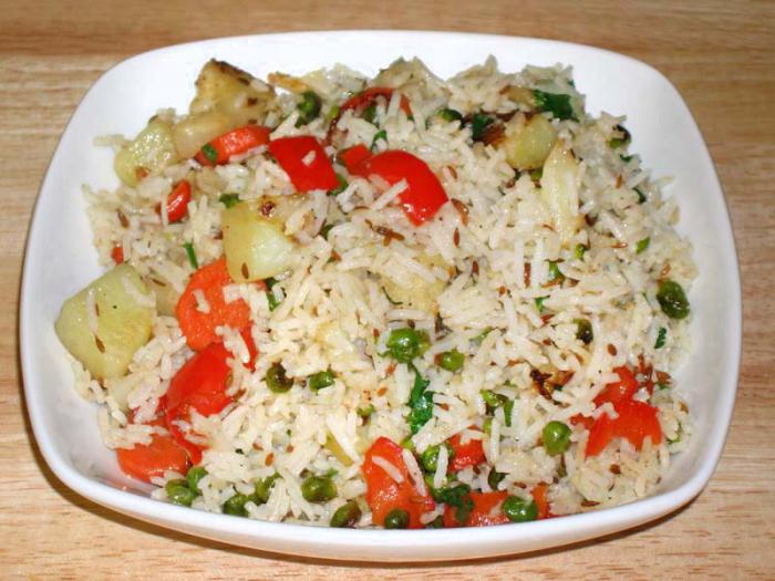 зеленчуци с ориз в бавен котлон