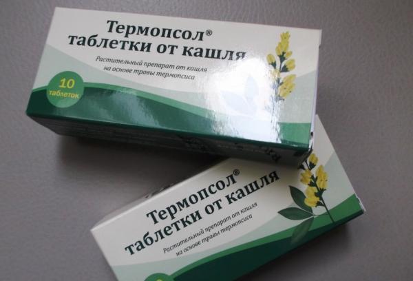 tablete za kašelj s termopsi