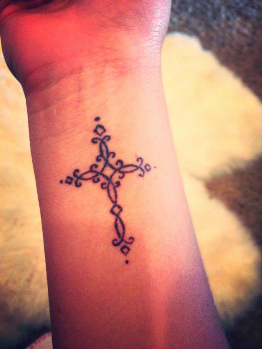 co oznacza tatuaż na krzyżu