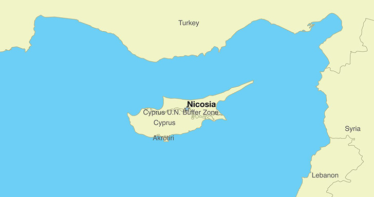 Кипар на мапи