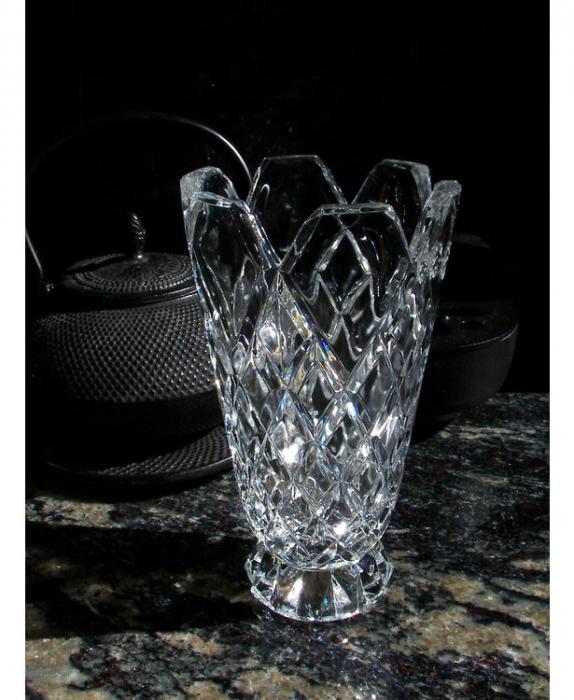 vaso di cristallo per fiori