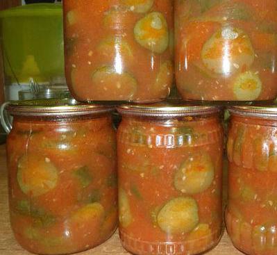краставици в доматен сос за зимни рецепти