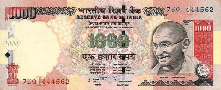 1000 rupií