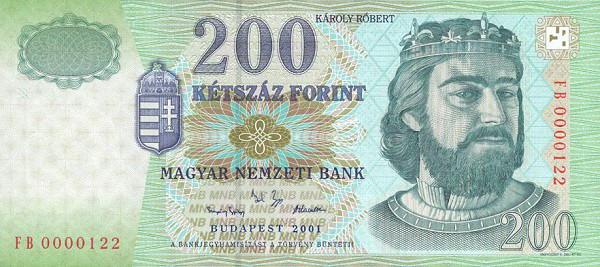 валутният курс на рублата към валутата на Унгария