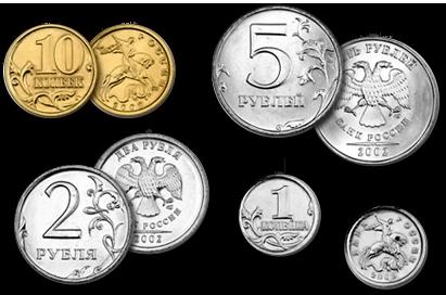 drahé mince moderního ruského stolu