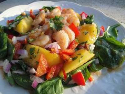 lahodný salát s receptem na krevety