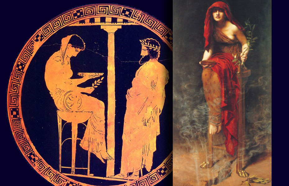 Immagini della sacerdotessa di Pythia