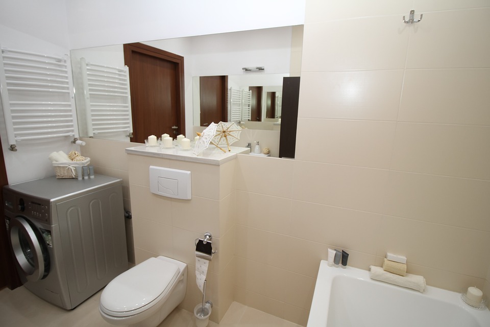 design del bagno in un appartamento di tre stanze
