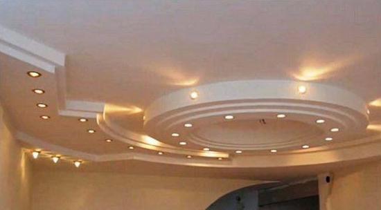 интериорен дизайн гипсокартон тавани