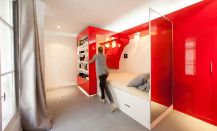design malého jednopokojového bytu 30 m2