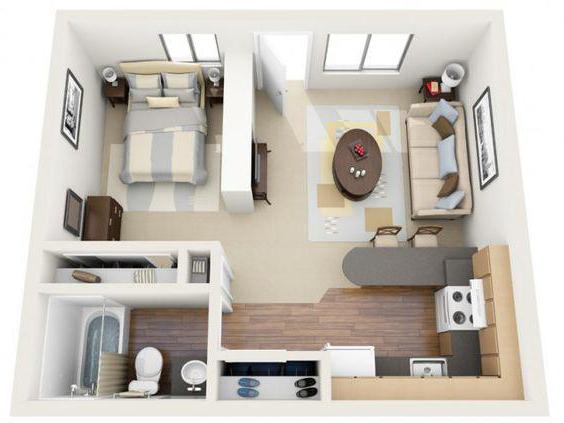 design jednopokojový byt 30 m2