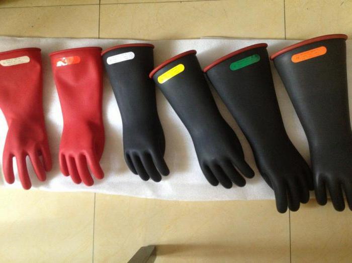 dielektrické latexové rukavice