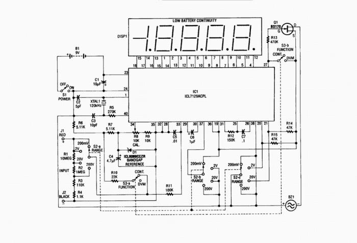 circuito voltmetro digitale