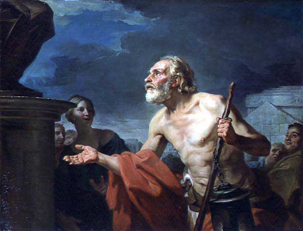 Diogenes prosí o sochu