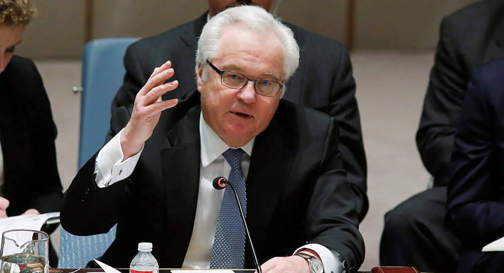 Churkin alla riunione del Consiglio di sicurezza delle Nazioni Unite