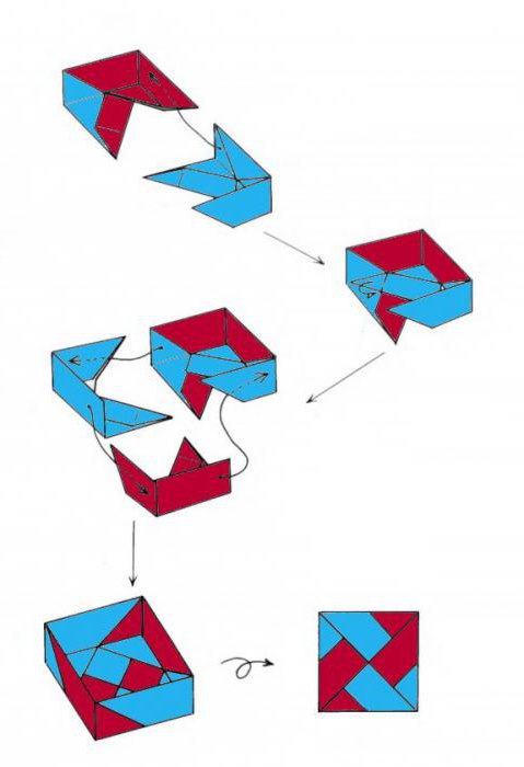 scatola di carta origami