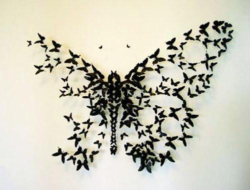 papírové vzory motýlů