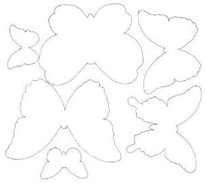 papírové vzory motýlů