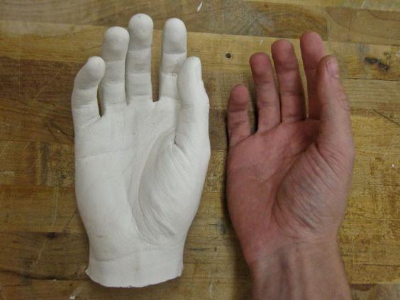 Sádrové ruce