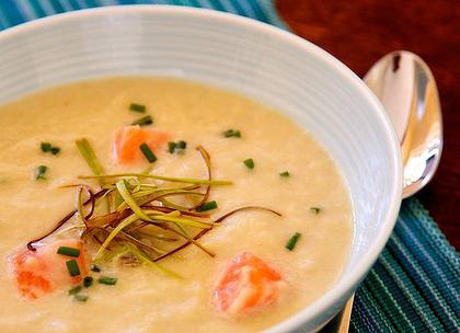 рецепта от кремава супа със сьомга