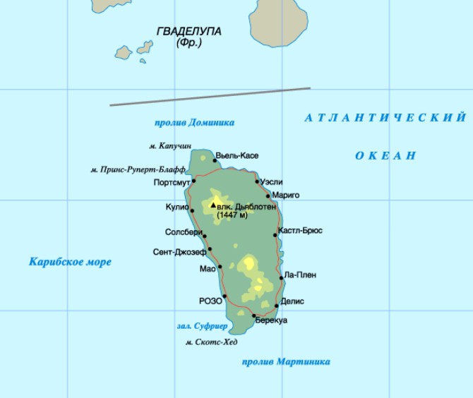 zdjęcie wyspy Dominica