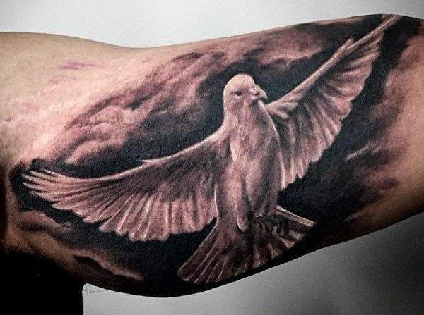Oznaczenie gołębicy tatuaż