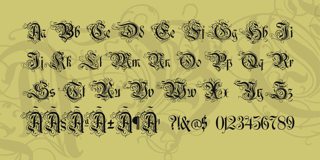 Varijanta ukrasnog fonta