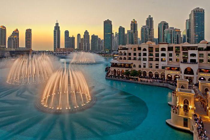 Dubai, fontana, musica