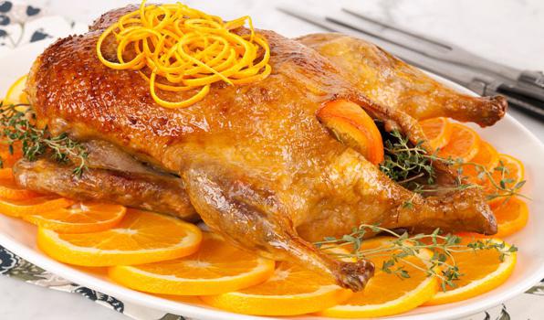 pečená kachna s pomeranči