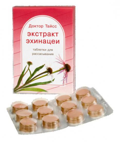 Pokyny pro tablety přípravku Echinacea
