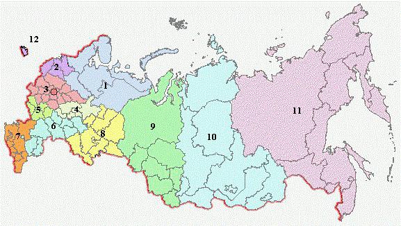 geografické umístění ruských lesů