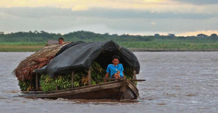 ekonomické využití řeky amazonského muže