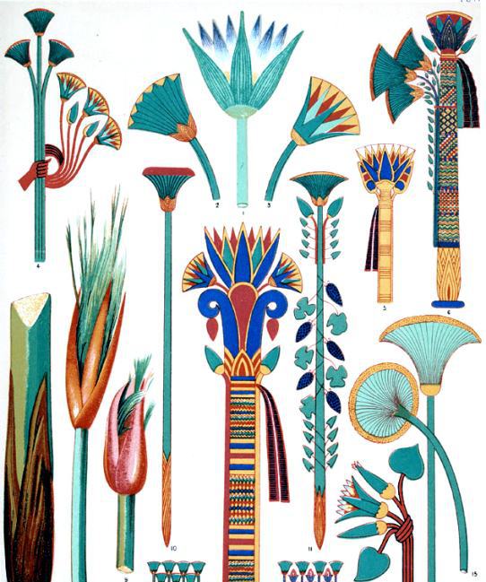Растения, обичайни в египетските орнаменти